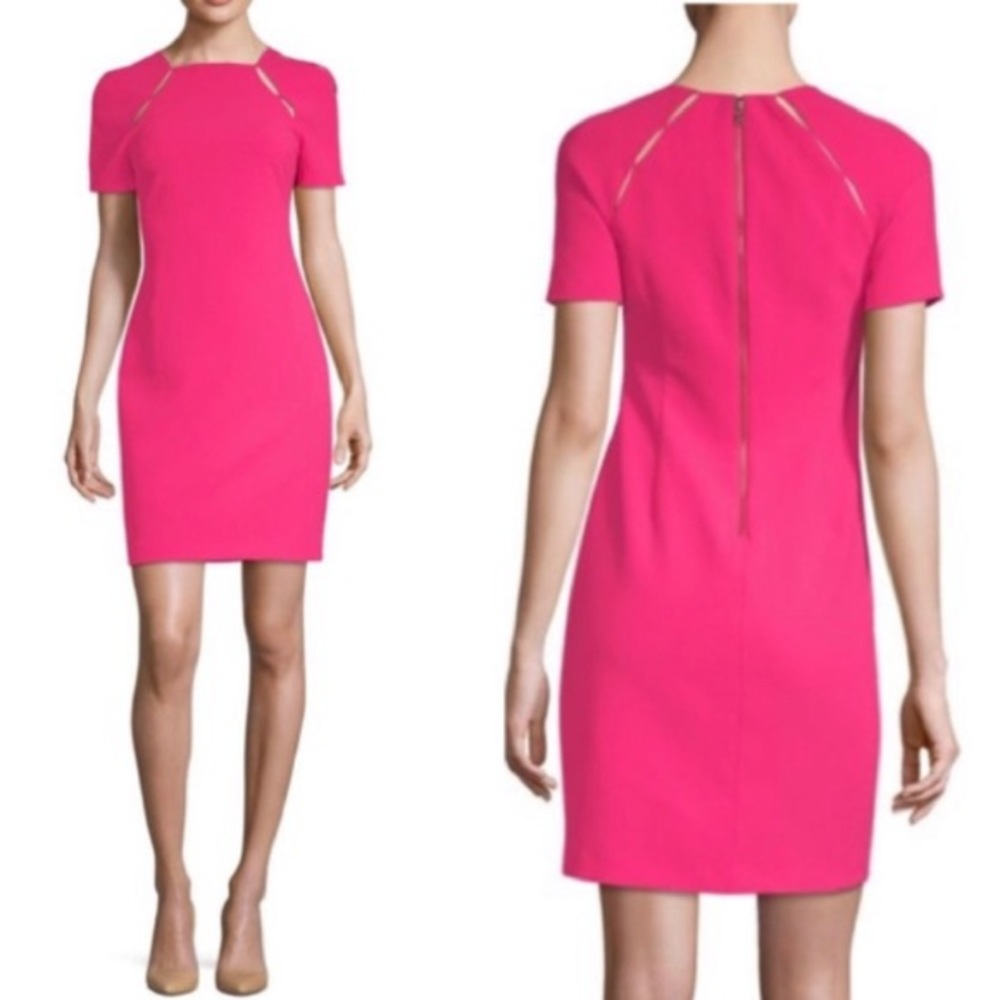 ALICE + OLIVIA KRISTIANA CUTOUT SHEATH DRE…